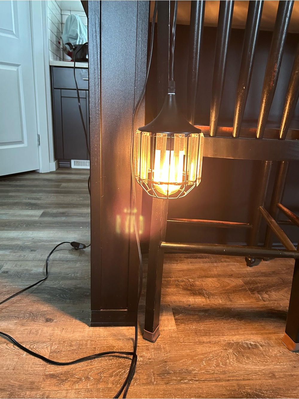 Industrial Cage Pendant Light - Black